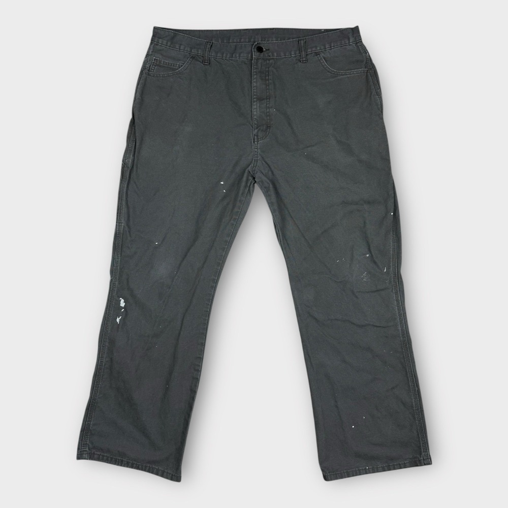 Genuine Dickies Mens Carpenter Pants 40x30 Gray Cotton Utility Workwear EU202RSL